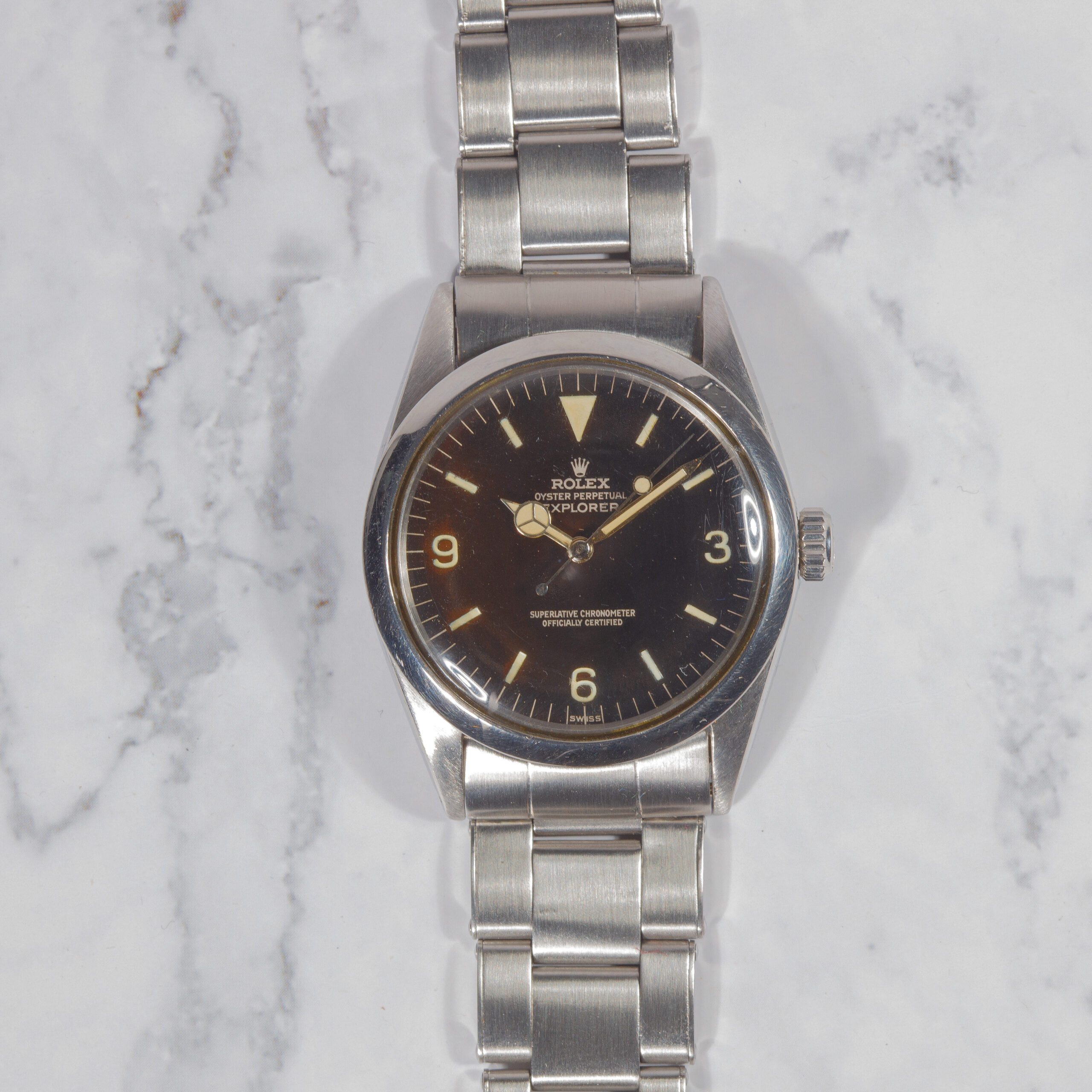 Rolex explorer I ref 1016 gilt swiss underline tropical from 1963 