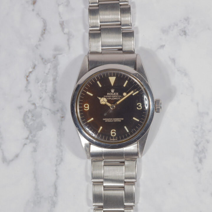 Rolex explorer I ref 1016 gilt swiss underline tropical from 1963  ( stock paris heure )