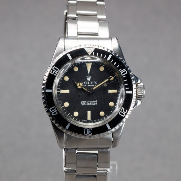 Rolex submariner ref 5513 rare meter first zinc sulfite from 1967 ( stock ph watches )