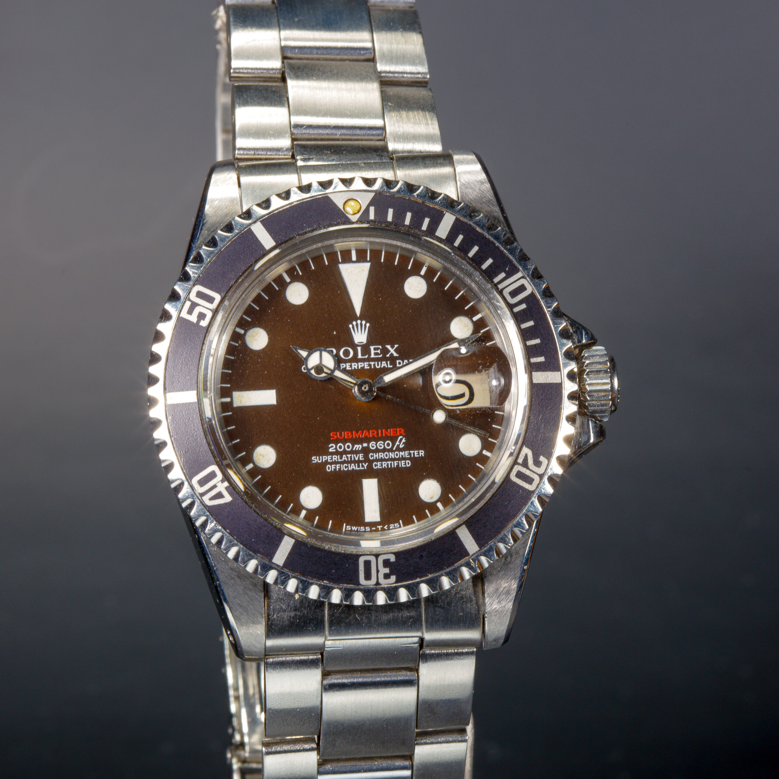 Rolex submariner rouge ref 1680 mk2 tropical meter first from 1969