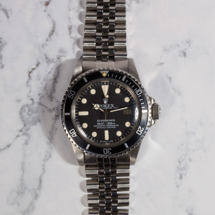Rolex white submariner ref 1680 mat mk1 vanilla from 1979 ( stock paris heure )