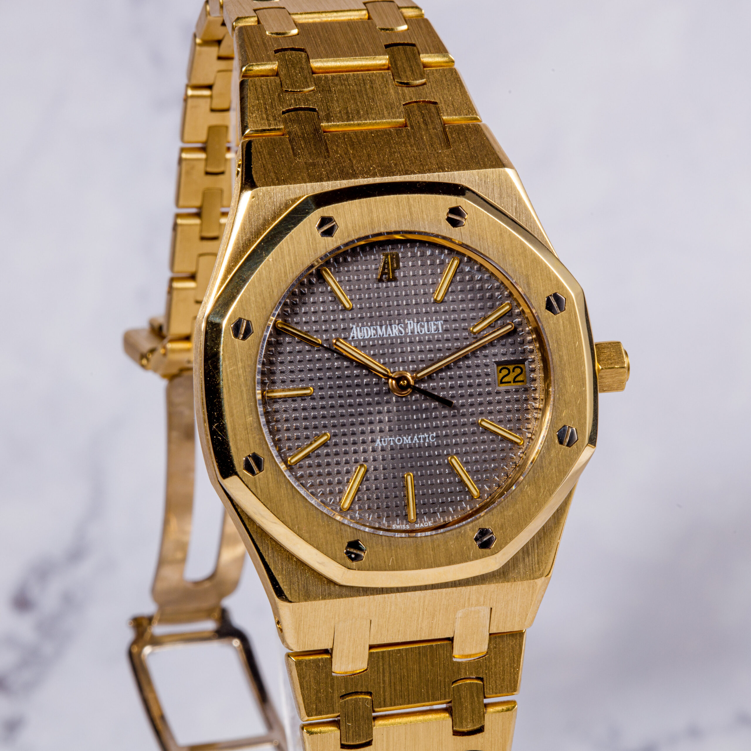 AUDEMARS PIGUET ROYAL OAK REF 14790 FULL GOLD 18K GREY DIAL FROM 1994 _0007_Calque 12