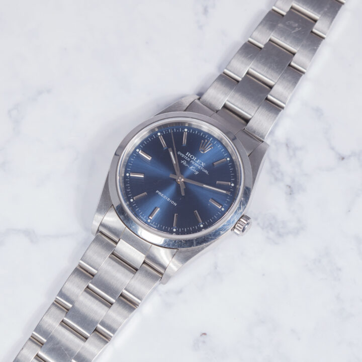 Rolex Air-King ref 14000 Blue Dial Full Set from 1999